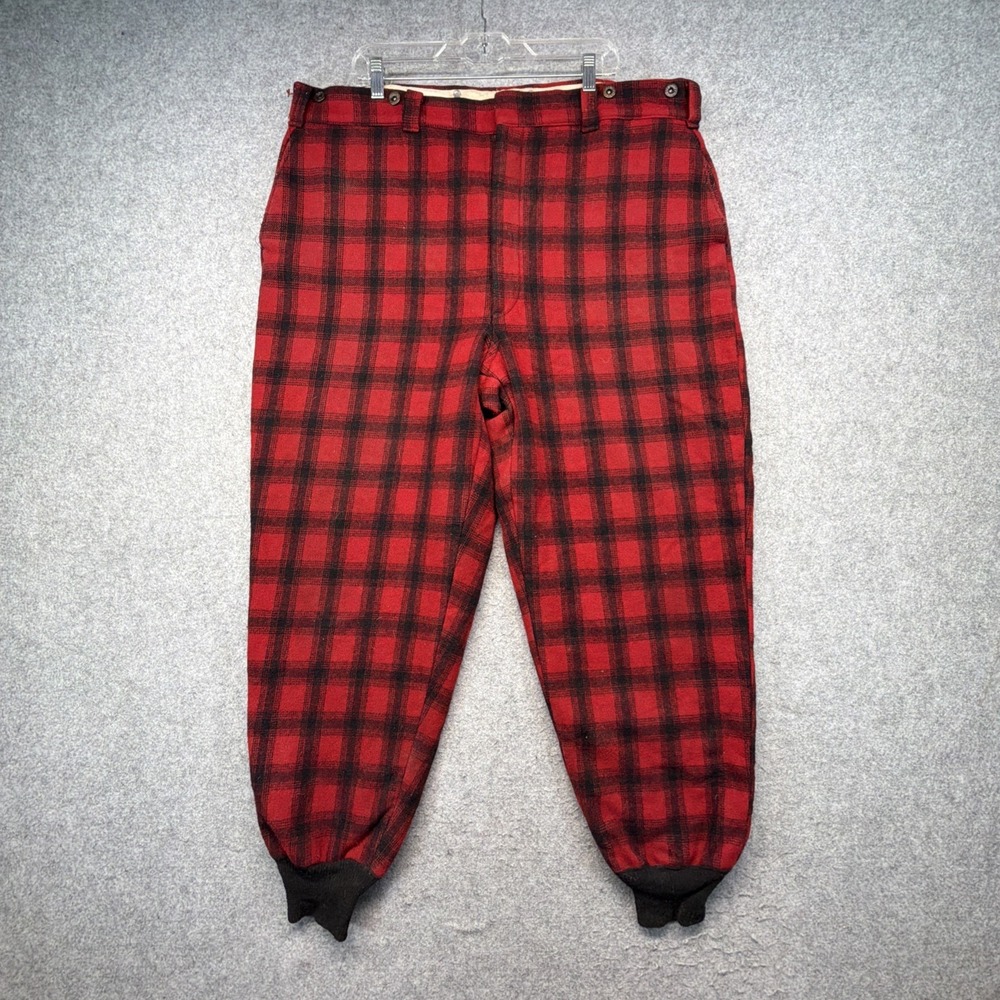 Vintage Woolrich Hunting Pants Size 42 Buffalo Plaid Made In USA